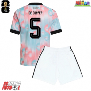 Bélgica Maxim De Cuyper #5 Segunda Equipación Niños Mundial 2026 Manga Corta (+ Pantalones cortos)